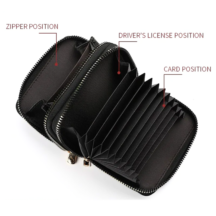 Organisiertes Damen Lychee Portemonnaie in Schwarz. Modische Geldbörse & vielseitiges Accessoire.