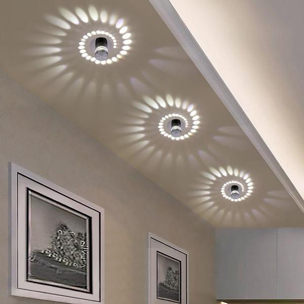 Elegante Spiral LED Deckenlampe, modernes Design für Wohnzimmer & Schlafzimmer, schafft einzigartige Lichtatmosphäre.