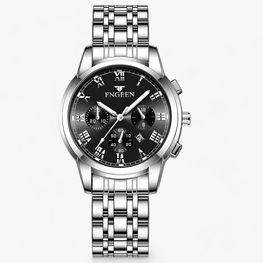 Edle Titan Armbanduhr Clémence für Damen, Leuchtzifferblatt, Datumsanzeige, wasserdicht. Luxuriöses Geschenk.