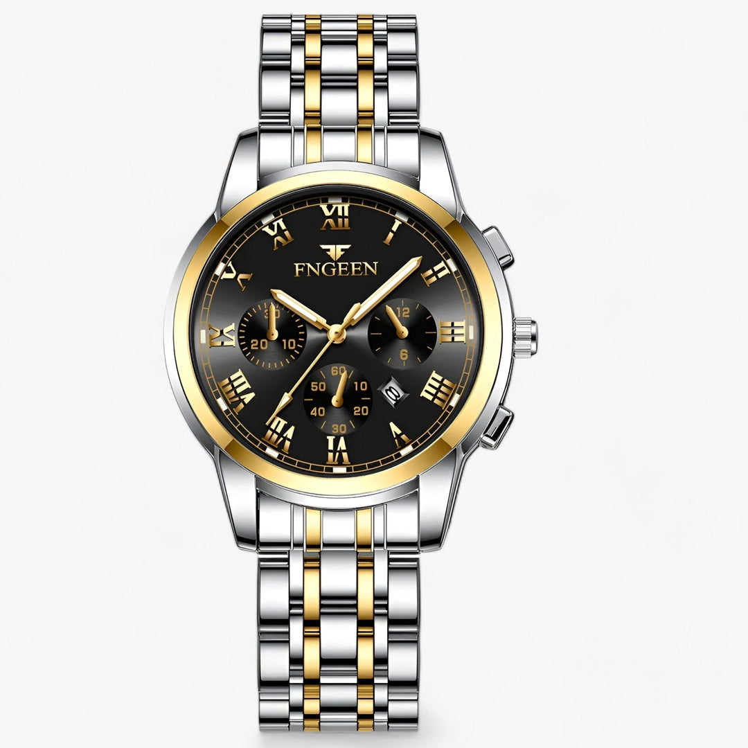 Elegante Titan Damenuhr Clémence: Wasserdicht, Leuchtzifferblatt, Datumsanzeige. Präzise Quarzuhr für Damen.