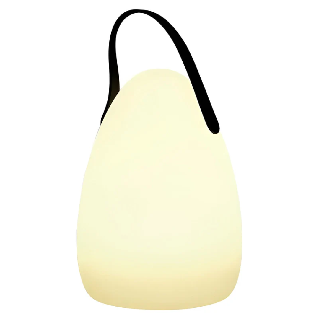 Wiederaufladbare tragbare LED-Tischlampe, perfekt als Ambientebeleuchtung für Terrasse & Esstisch.