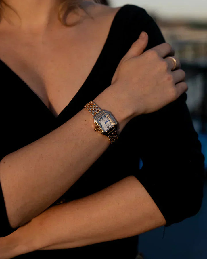 Elegante Damen Vintage Quarz-Uhr, ein luxuriöses Mode-Accessoire. Vielseitiger Zeitmesser für jeden Anlass.