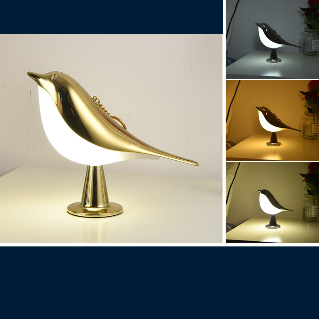 Moderne Vogel Deko Lampe, LED, wiederaufladbar, perfekt als stimmungsvolle Akzentbeleuchtung.