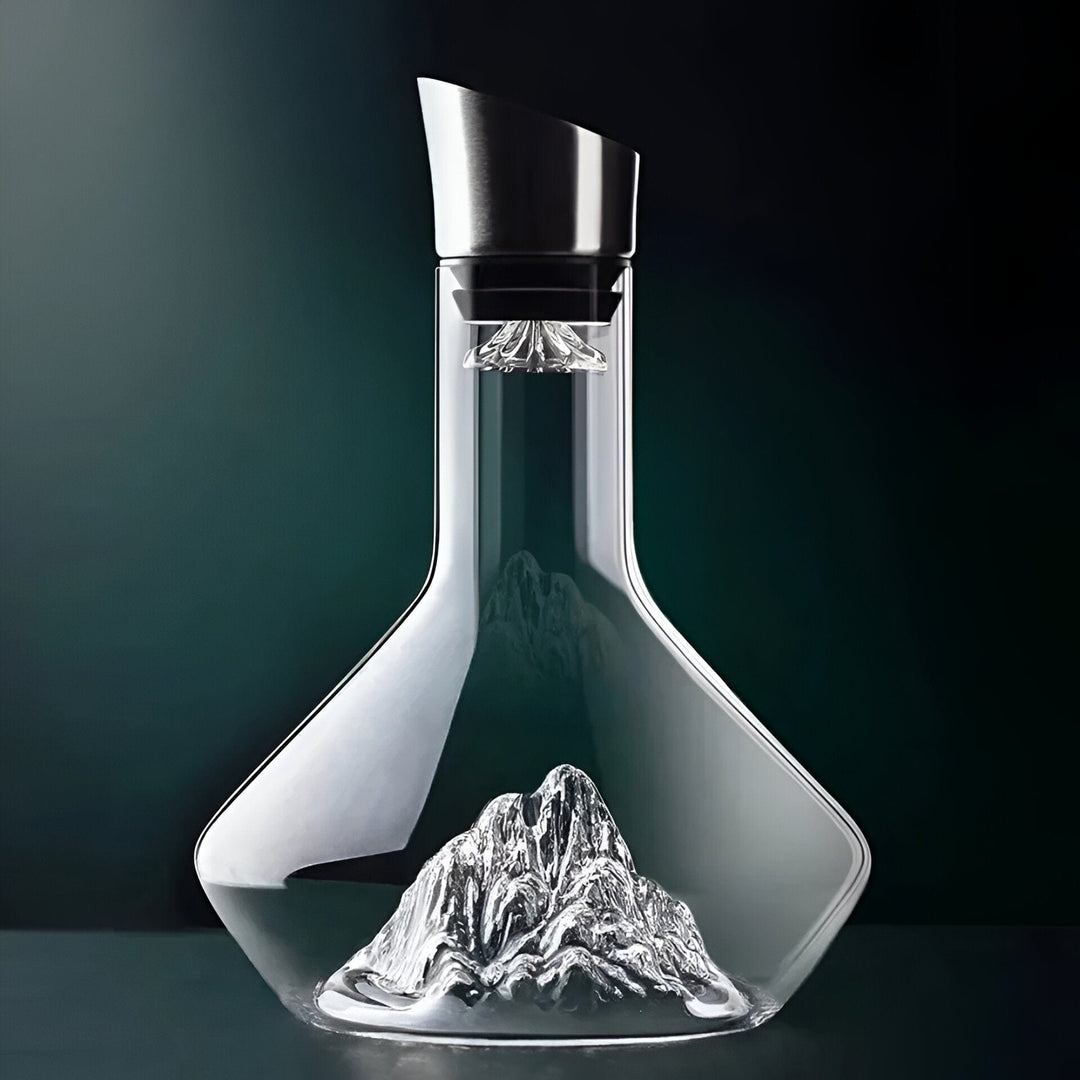 Eleganter 1500ml Eisberg Wein-Dekanter aus Kristallglas für Rotwein & Weißwein.