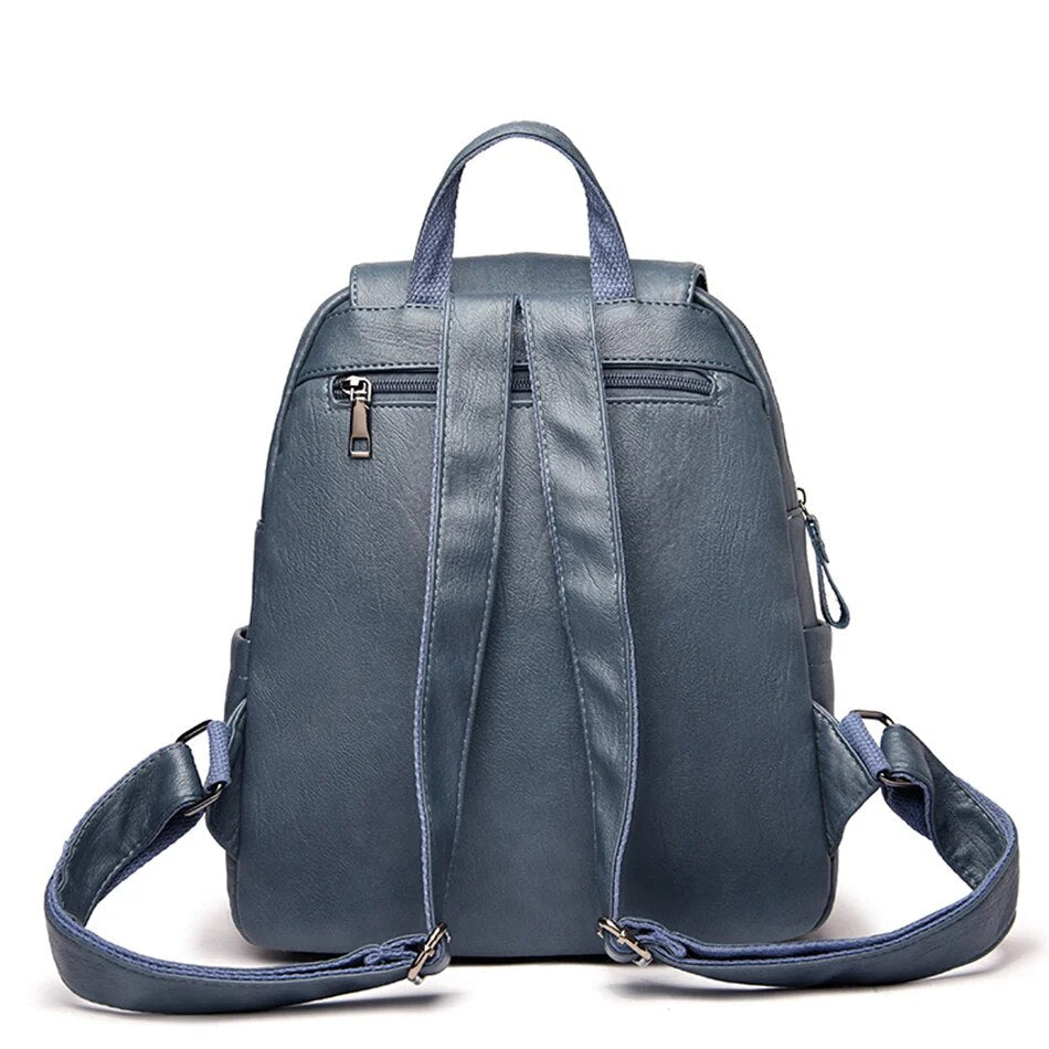 Damen Lederrucksack, bordeauxfarben, eleganter Cityrucksack, modische Handtasche.