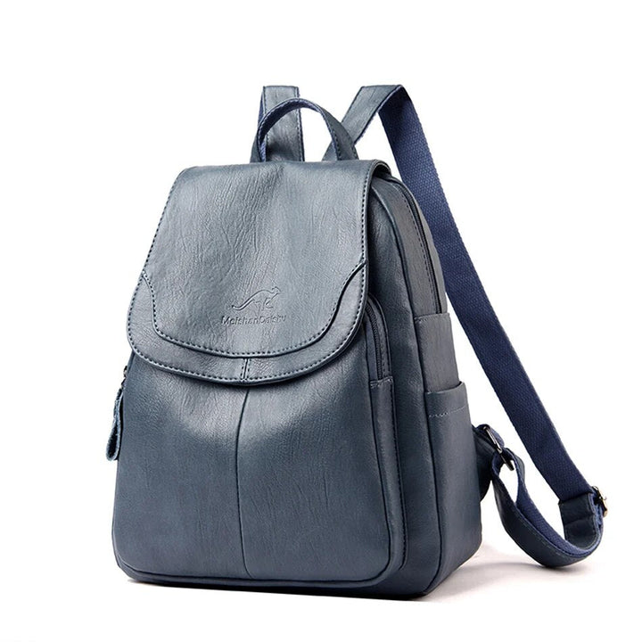 Eleganter Rucksack für Damen, schwarz, aus feinstem Leder, vielseitig einsetzbar.