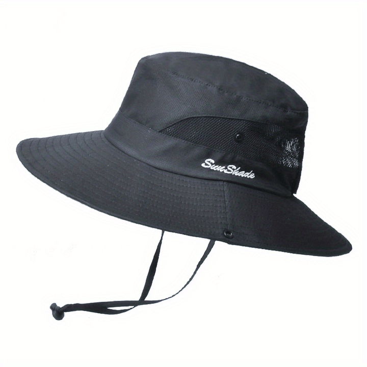 Schicker Damenhut für Urlaub, Garten und Strand, bietet umfassenden Sonnenschutz.
