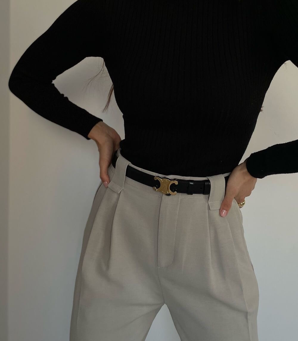 Stilvoller Damengürtel, veganes Leder, Vintage-Design, vielseitig kombinierbar für Eleganz.