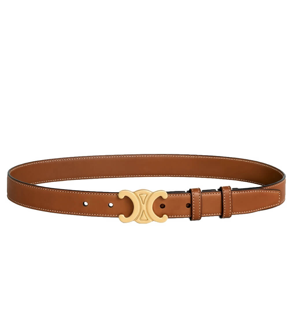 Moderner Vintage-Damengürtel aus schwarzem oder braunem veganem Leder mit Metallschnalle.