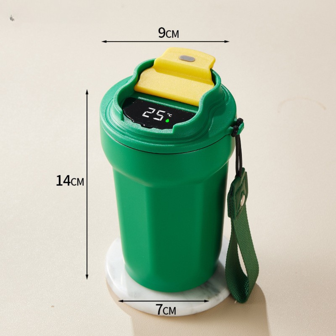 Smarter Thermobecher 450ml, Edelstahl, mit LED-Anzeige; hält Ihren Kaffee stets perfekt temperiert.