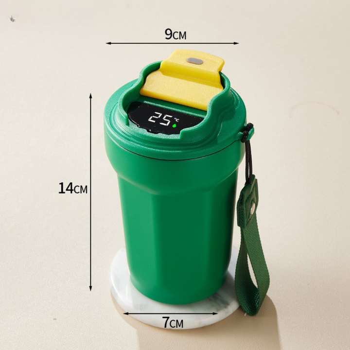 Smarter Thermobecher 450ml, Edelstahl, mit LED-Anzeige; hält Ihren Kaffee stets perfekt temperiert.