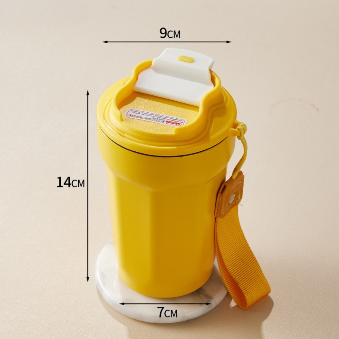 Praktischer Isolierbecher Edelstahl 450ml mit LED Temperaturanzeige; ein nützlicher Alltagshelfer.