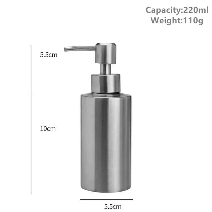 Eleganter Handpumpen Seifenspender, glänzend, für Flüssigseife in Bad & Küche.