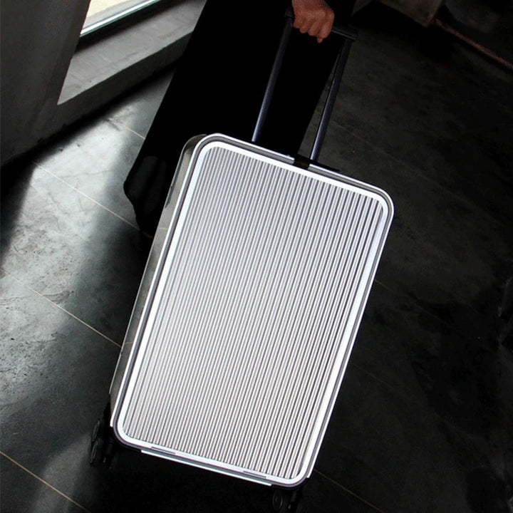 Robuster Hartschalen-Reisekoffer; sicheres Handgepäck mit 360-Grad-Rollen; ideal für Business- & Urlaubsreisen.