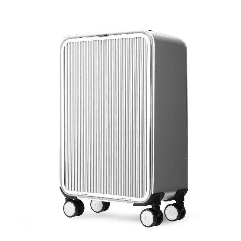 Hochwertiger Hartschalenkoffer; eleganter Reisekoffer; robustes Gepäck mit Leichtlaufrollen für komfortables Reisen.