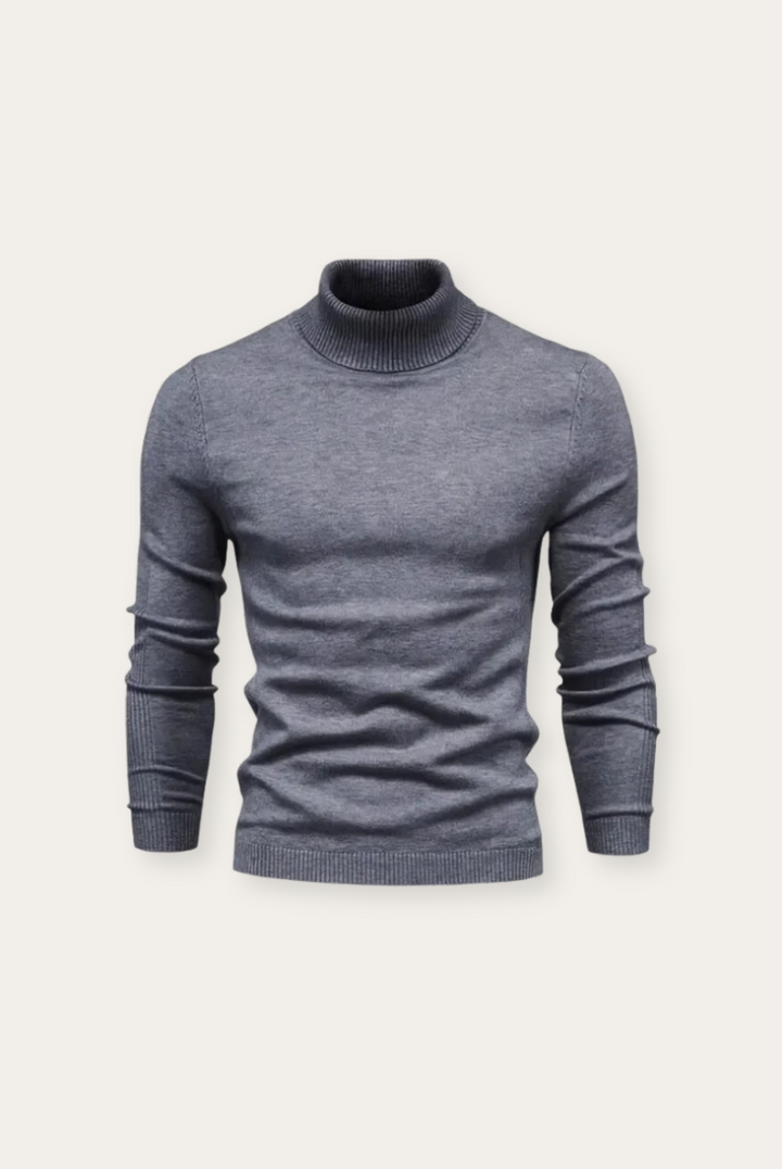 Hochwertiger, weicher Herren Rollkragenpullover. Perfekter, warmer Langarm-Pullover für den Winter.
