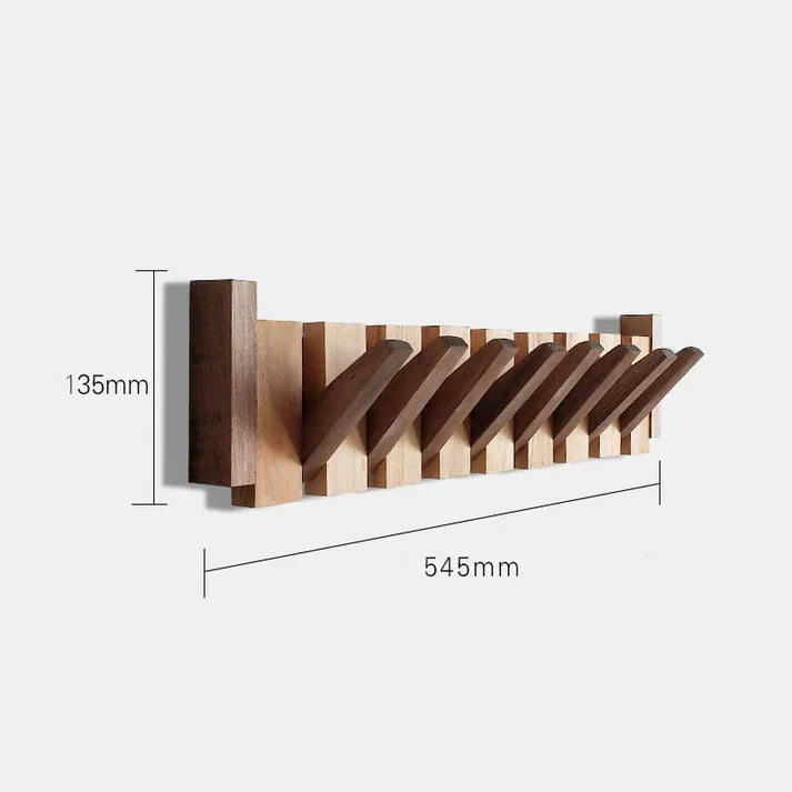Hochwertiger Holz Klavier-Kleiderhaken mit glänzender Oberfläche, ideale Wandgarderobe für Zuhause.