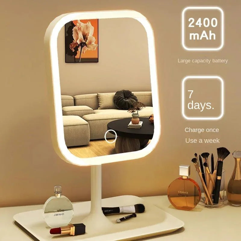 Moderner LED Kosmetikspiegel mit 3 einstellbaren Lichtfarben und intuitiver Touch-Bedienung.