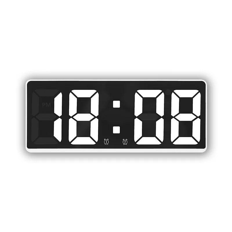 Kompakter LED-Spiegelwecker mit klarer Digitalanzeige, Weckfunktion und genauer Temperaturanzeige.