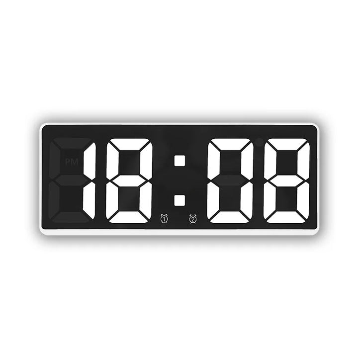 Kompakter LED-Spiegelwecker mit klarer Digitalanzeige, Weckfunktion und genauer Temperaturanzeige.