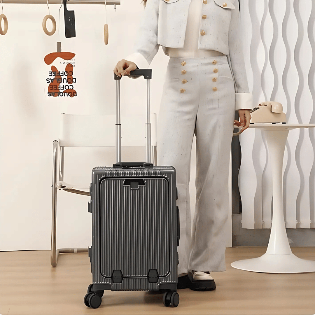 Manhattan Pro Kabinenkoffer mit praktischem USB-Ladeanschluss & modernem Design.