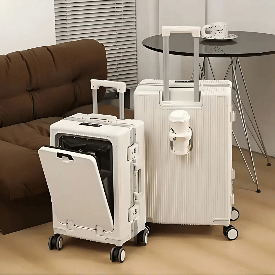 Robuster Manhattan Pro Reisekoffer mit leisem Rollensystem & sicherem TSA-Schloss.