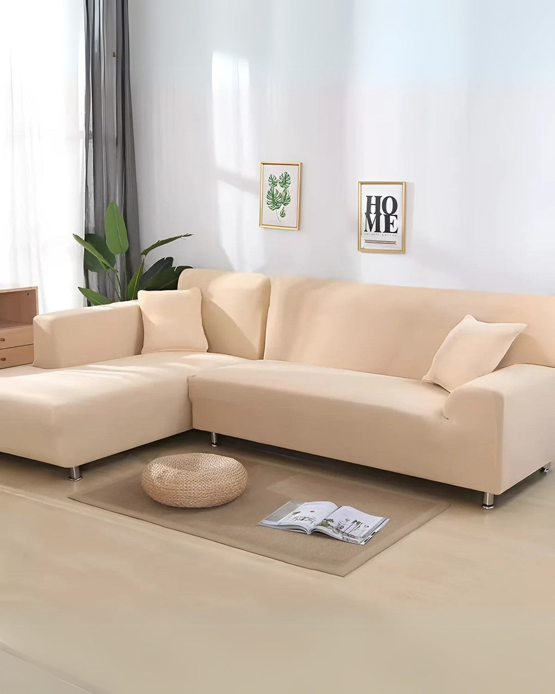 Robuster Schutzbezug für modulares Ecksofa aus Polyester, schützt Ihr Wohnzimmer stilvoll & langlebig.