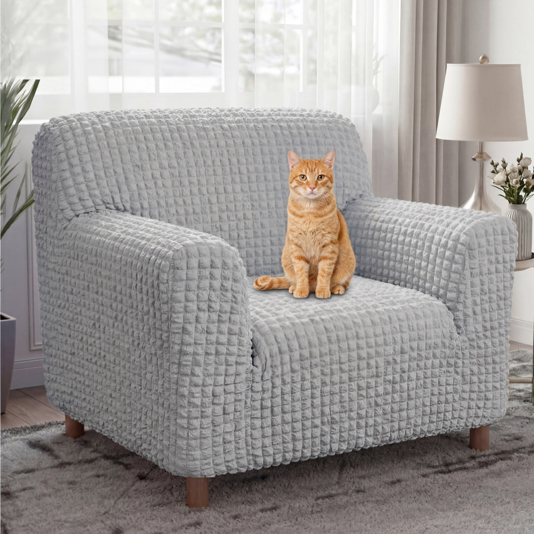 Waschbarer Seersucker Stretch-Couchbezug für vollen Schutz und einfache Pflege im Alltag.