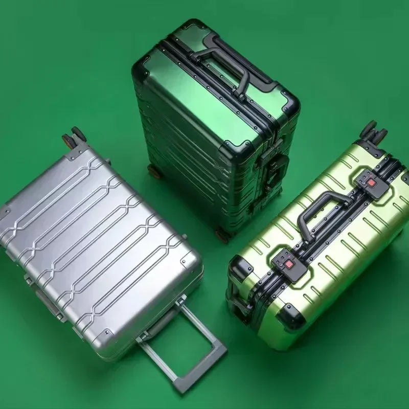 Stilvoller Unisex Alu-Magnesium-Rollkoffer "Oslo" für elegante Business- & Urlaubsreisen.