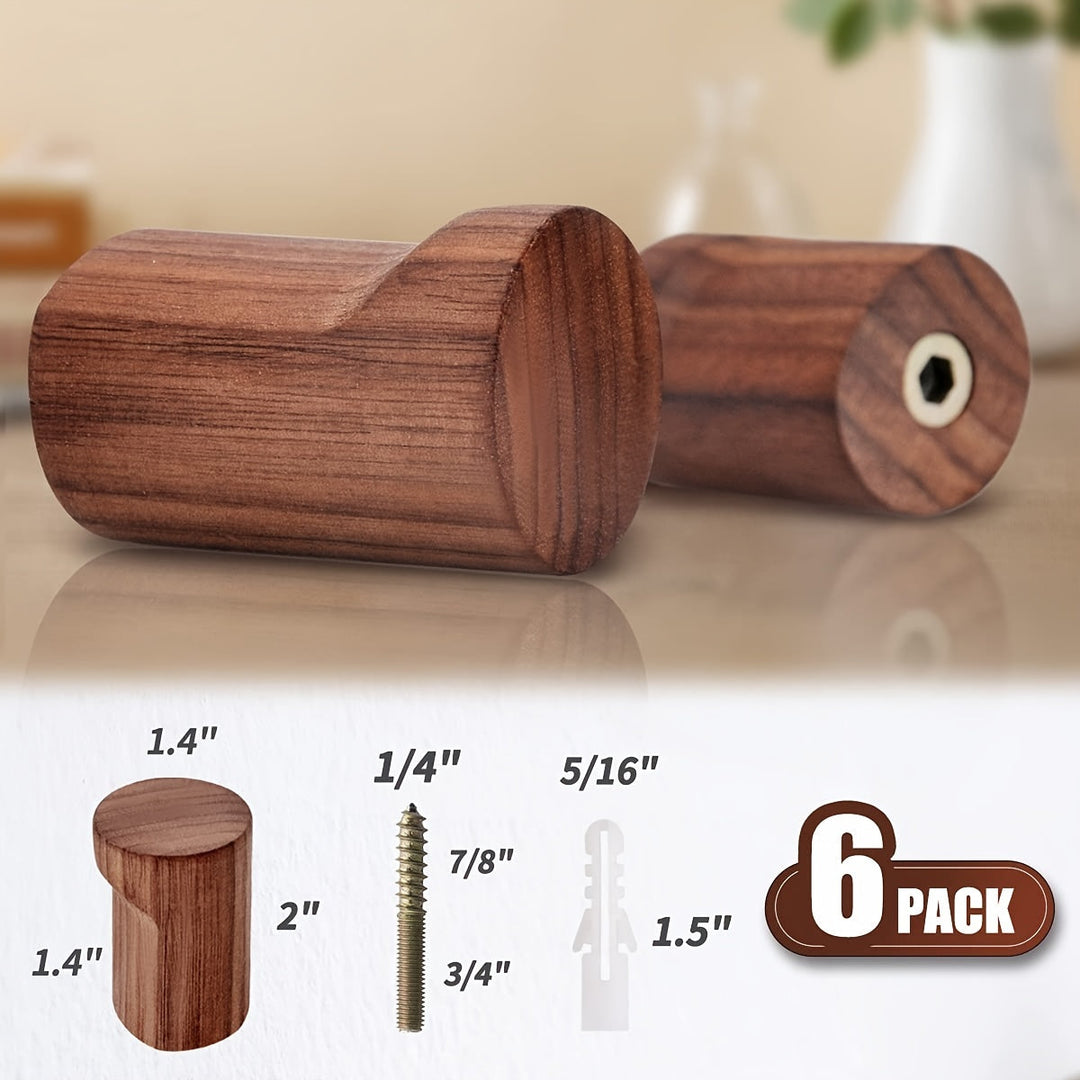 Zeitloser Wandhaken aus dunklem Walnussholz, ein minimalistisches und funktionales Wohnaccessoire für mehr Ordnung.
