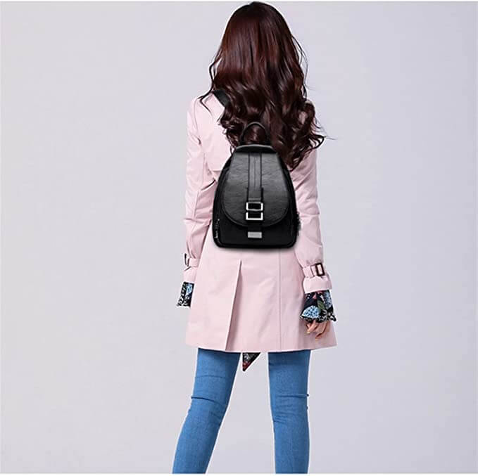 Multifunktionaler Damen Lederrucksack, wasserdicht. Als Arbeitstasche oder stilvoller Reiserucksack.