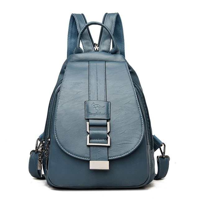 Eleganter Damen Lederrucksack, wasserdicht und diebstahlsicher. Premium Qualität für jede Frau.