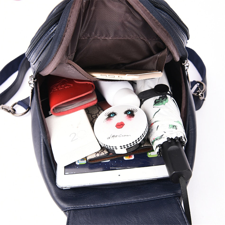 Trendiger Damen Lederrucksack, wasserdicht. Ein Must-Have Accessoire für stilbewusste Frauen.