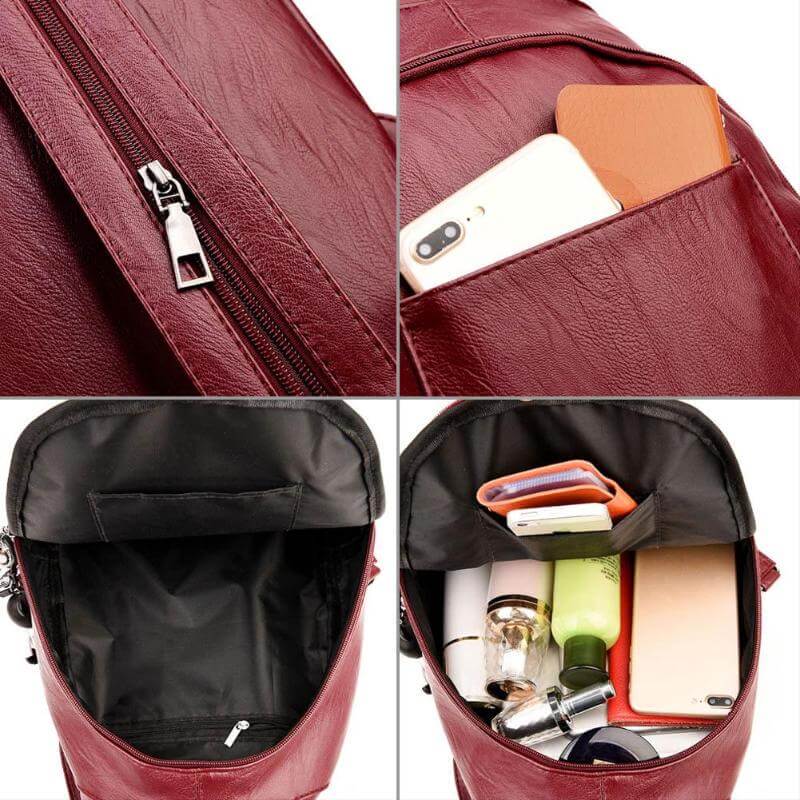 Edler Damen Lederrucksack, wasserdicht. Perfektioniert jedes Outfit mit seinem eleganten Design.