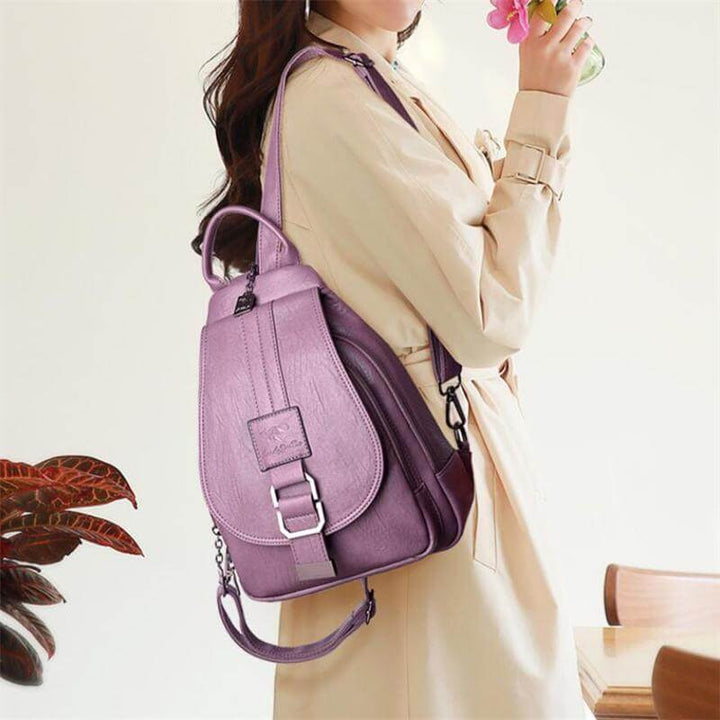 Premium Damen Lederrucksack, wasserdicht. Hochwertiges Echtleder für langanhaltende Freude.