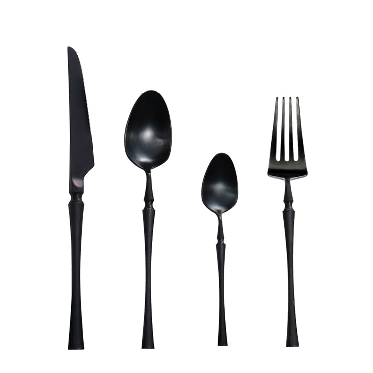 Funktionelles 24-teiliges Essbesteck aus rostfreiem Edelstahl, spülmaschinenfest und ideal für jeden Haushalt.