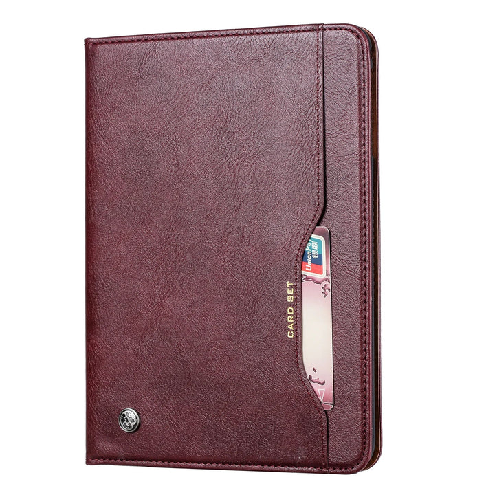 Schickes iPad Leder Flip Case, stoßfest und elegant, perfekter Tablet Schutz für Business.