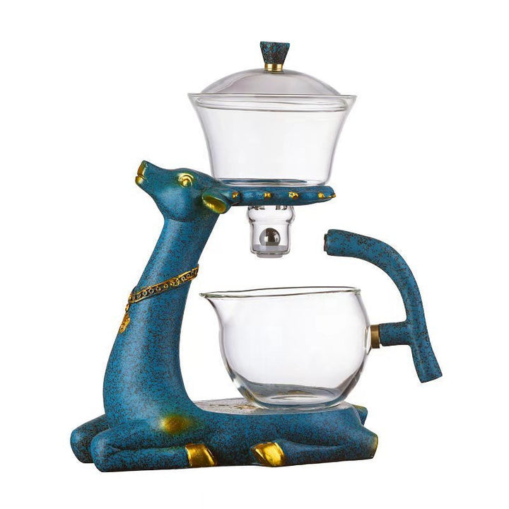 Elegantes Teeset mit magnetischer Teekanne aus Borosilikatglas für moderne Teezeremonien.