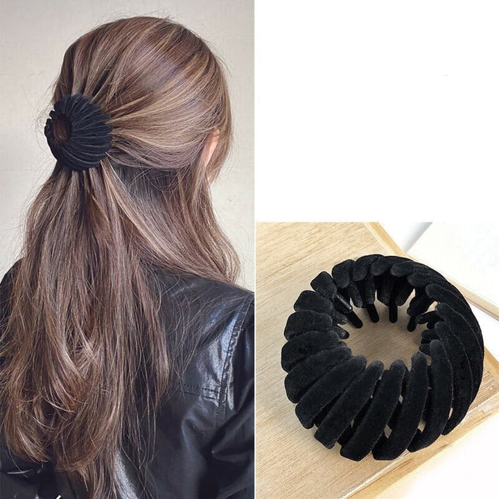 Elegantra Haar-Clip für schnellen, eleganten Dutt. Perfekt für vielseitige Alltagsfrisuren von Frauen.