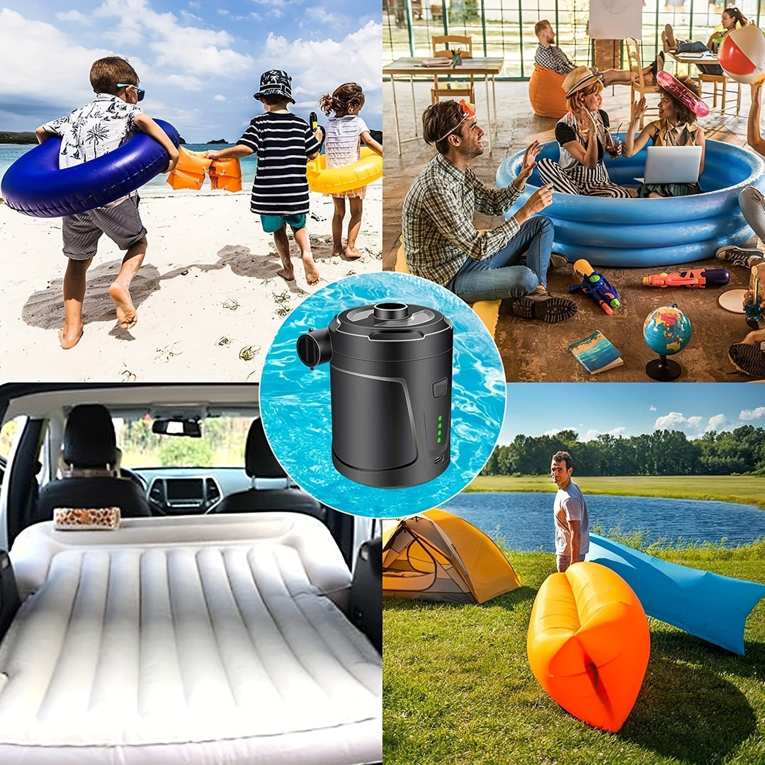Elektrische Mini Pumpe AirTrek, unverzichtbarer Begleiter für Outdoor, Camping & schnelle Inflation.