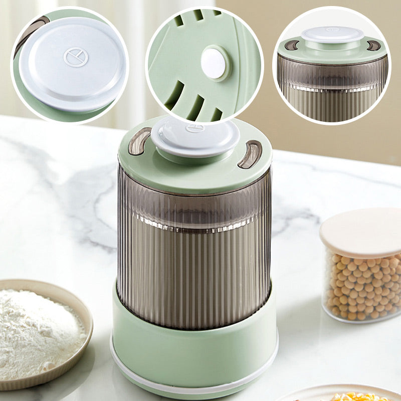 Multifunktionale elektrische Mühle für Getreide, Kaffeebohnen und Gewürze. Ein vielseitiger Küchenhelfer.