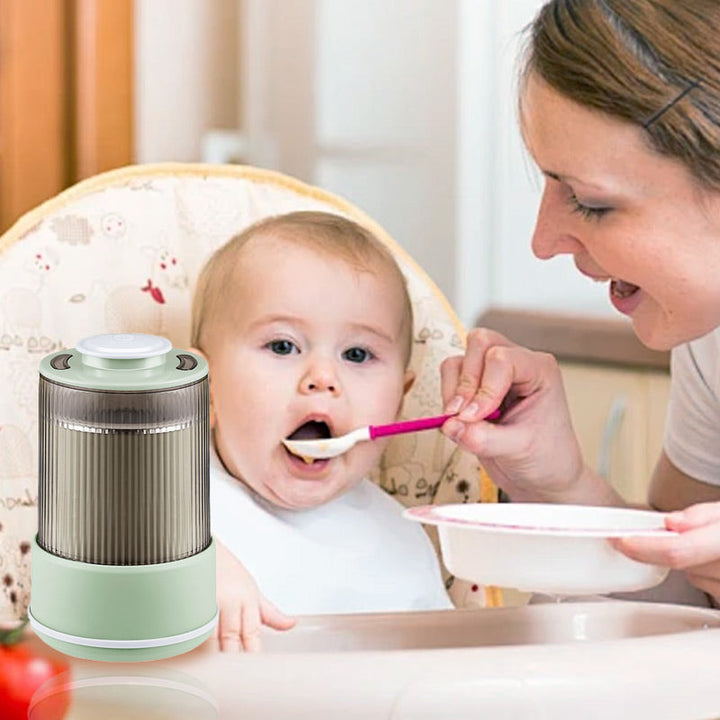 Kompakte elektrische Getreidemühle als unverzichtbarer Küchenhelfer für gesunde Ernährung.
