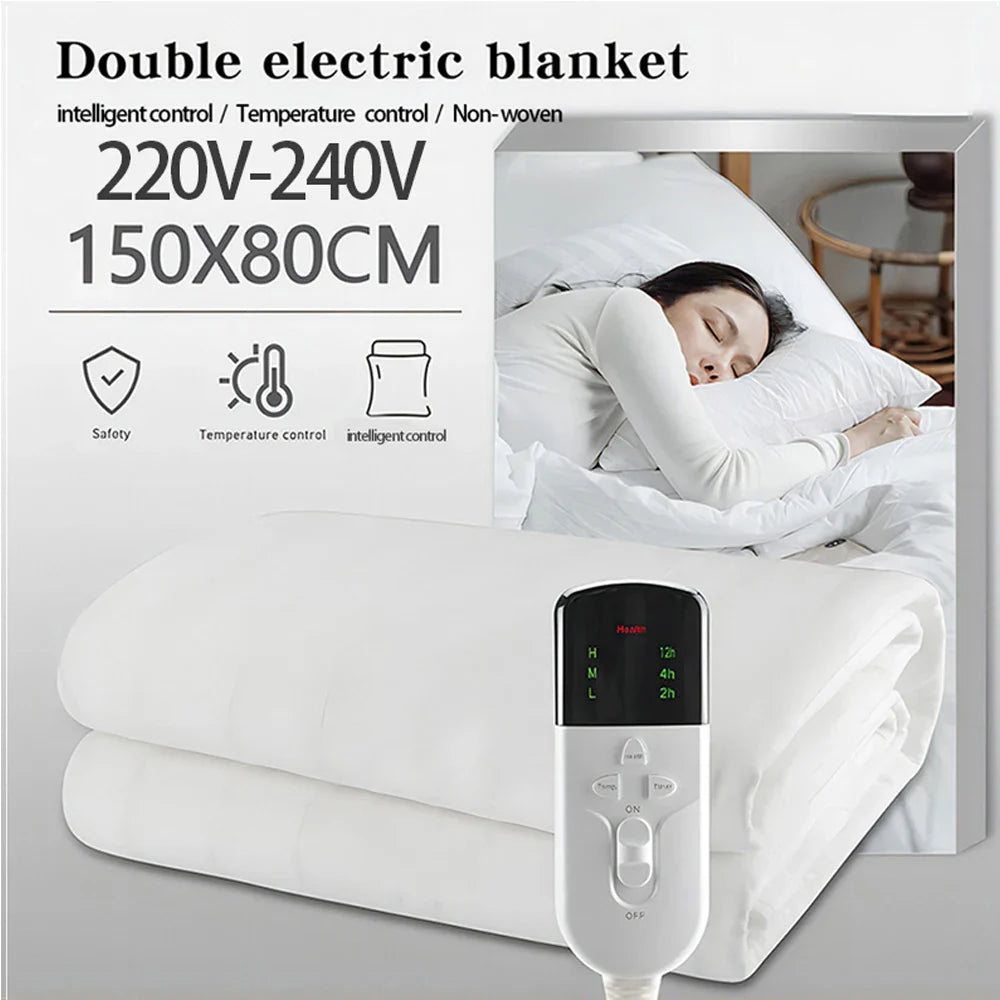 Elektrische Heizdecke mit 3 Wärmestufen für gemütliche Winterwärme und behagliche Entspannung zuhause.