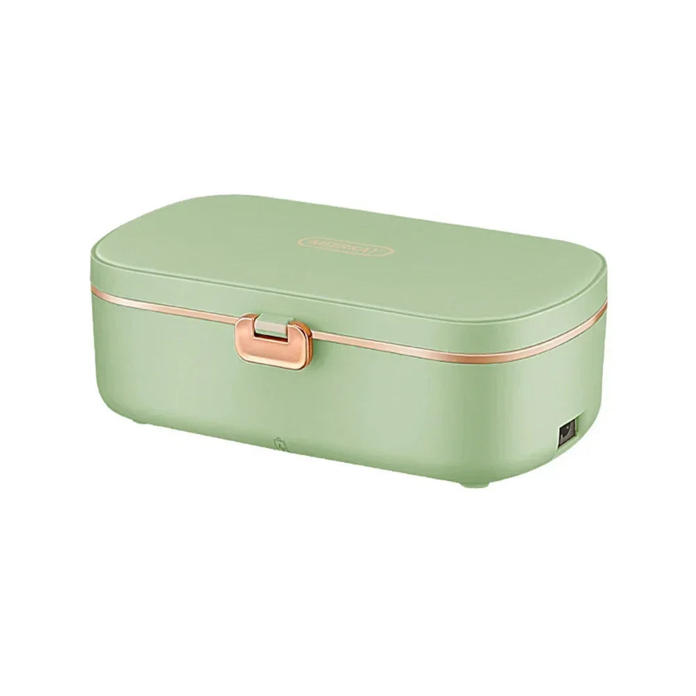 Elektrische Lunchbox HeatMate (900ml) für Büro & Pendler. Tragbarer Essenwärmer mit Dampffunktion.