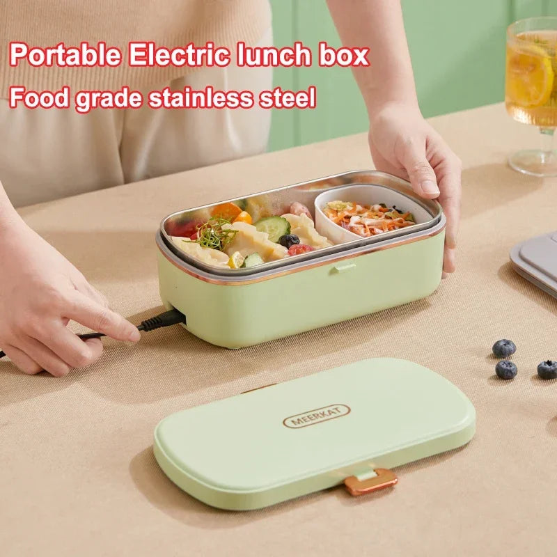 Praktischer elektrischer Essenwärmer HeatMate für Büro. 900ml Lunchbox mit Dampf für warme Gerichte.