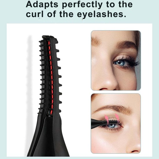 Wiederaufladbare elektrische Wimpernzange für Damen. Sorgt für perfekten, natürlichen Wimpernschwung & tolles Augen-Make-up.