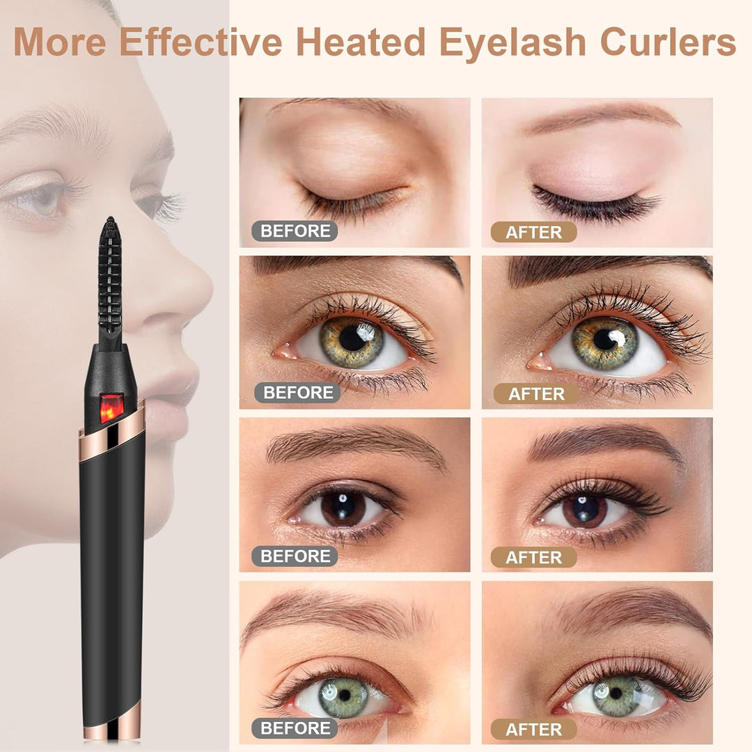 Kompakte elektrische Wimpernzange für Damen. Ideal für Wimpernstyling und beeindruckenden Schwung unterwegs.