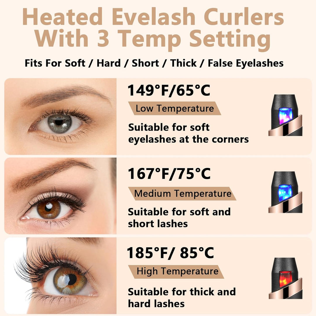 Effektive elektrische Wimpernzange für langanhaltenden Wimpernschwung. Ein Muss für Beauty und Augen-Make-up.