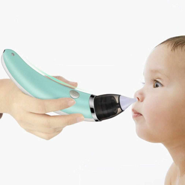 Elektrischer Babynasensauger für sanfte Schleimentfernung bei Babys mit 5 Saugstufen, hygienisch & wiederaufladbar.