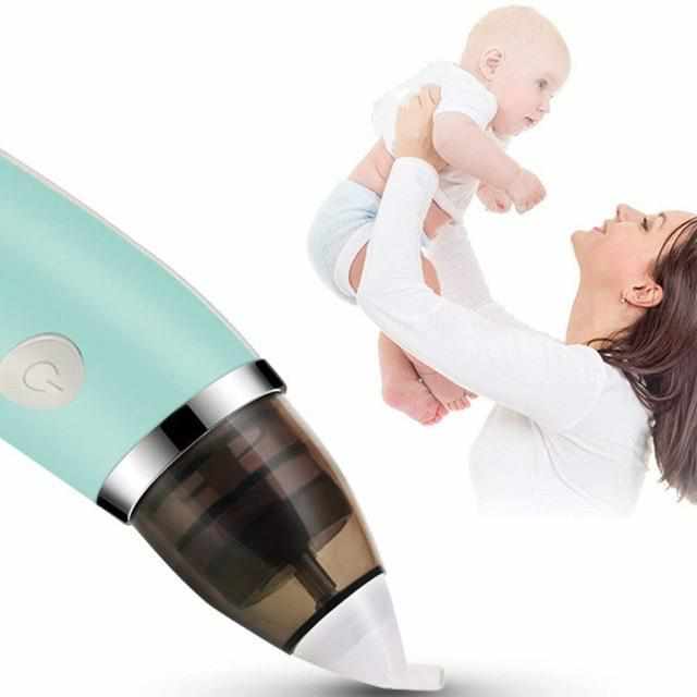 Sanfter elektrischer Babynasensauger für Neugeborene, sichere Schleimentfernung zur Baby Pflege, USB wiederaufladbar.